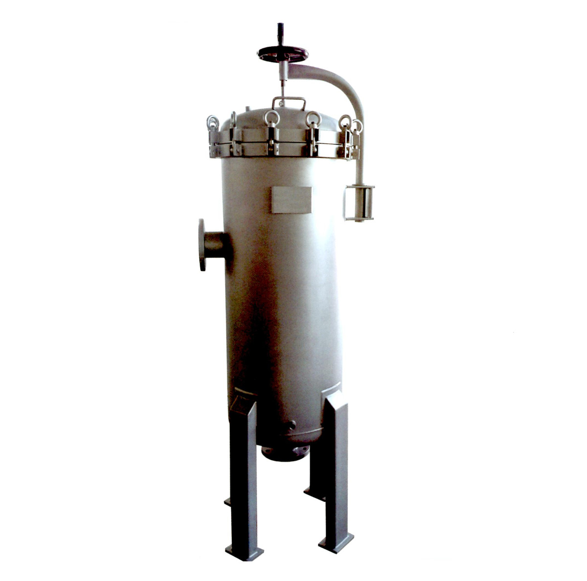 Cartridge Filter Housing with Flange and Lifting Davit